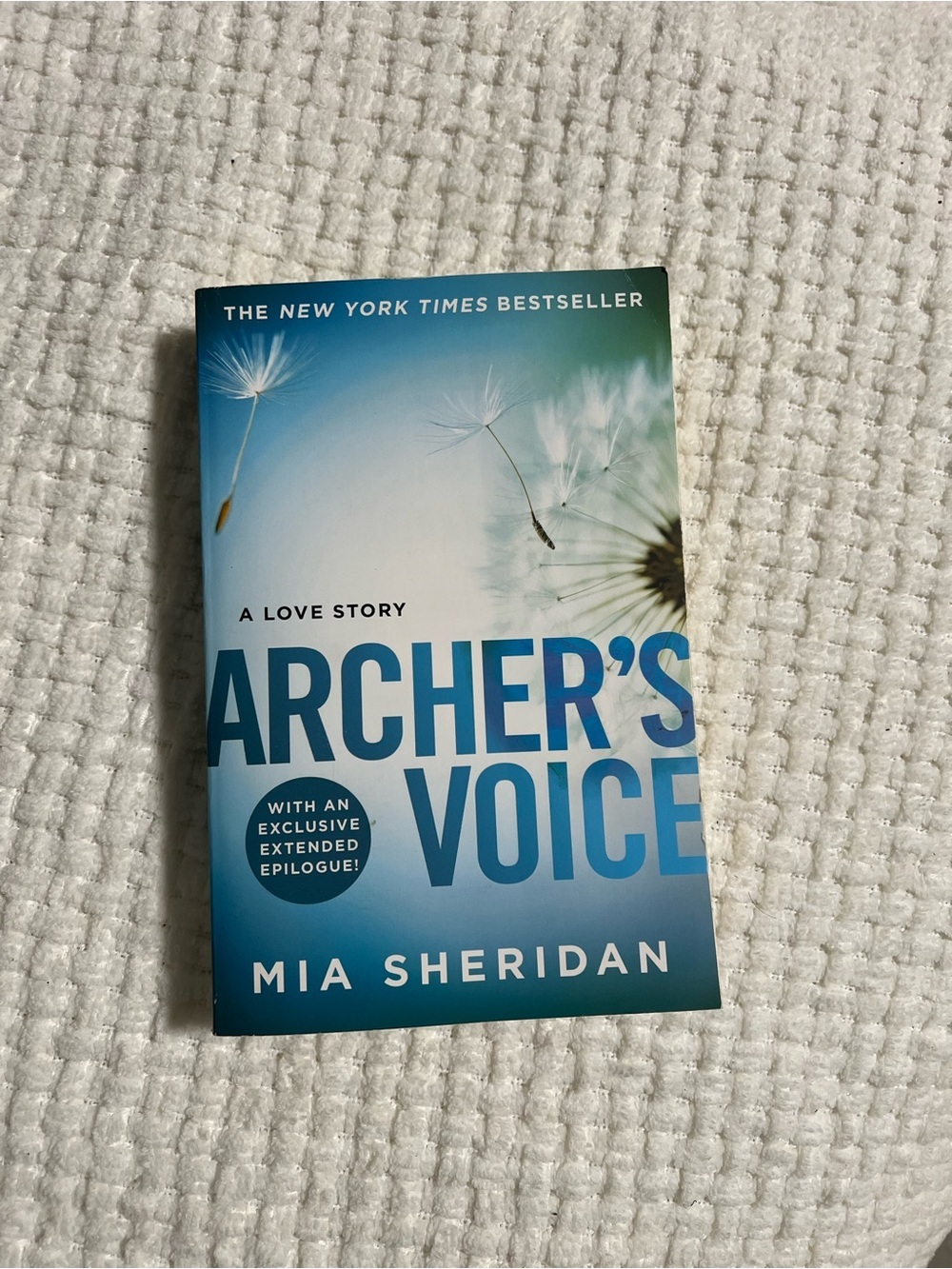 Archer's Voice by Mia Sheridan - Blue Paperback Book